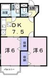 クレストール晴和 Aの間取り画像