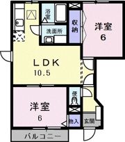 クレスト－ル宮内の間取り画像