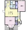 フレッシュヒルズ紅梅谷Ⅱの間取り画像