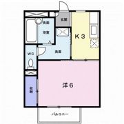 クレストール田中Ⅲの間取り画像