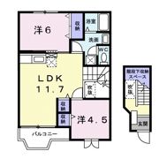 カーサブランカⅢの間取り画像