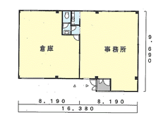 塚原倉庫付事務所Bの間取り画像