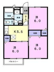 シャルマン北川毛Aの間取り画像