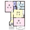 フラワーヒル Bの間取り画像