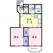 アサヒコーポ桜Ⅲの間取り画像