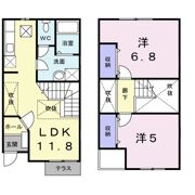 フラワータウンAの間取り画像