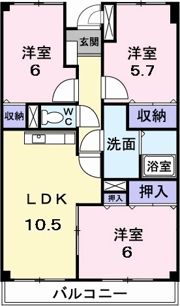 リバージュ マンションの間取り画像