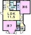 アメニティパレスK Bの間取り画像