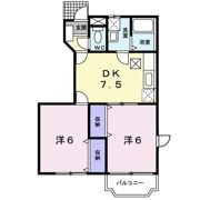 クレストールyoneda Bの間取り画像