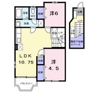 ハピネス駅家の間取り画像