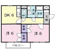 シャトー竹谷Aの間取り画像