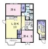 ピエス・アンソレイエ Bの間取り画像