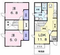 クレスト－ル美和Ⅱの間取り画像