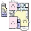 ベルデュール白羽Aの間取り画像