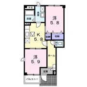 セカンドモールの間取り画像