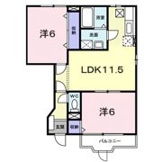 サニーヒル大歳 Bの間取り画像