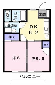 サンシティ臼井Aの間取り画像