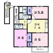 ブランドール D（磯城郡）の間取り画像