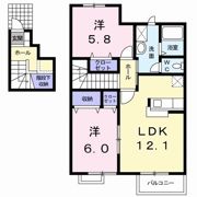 ハイム高岡 Ⅲの間取り画像