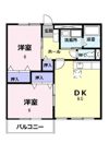 河辺ハーベスト Aの間取り画像