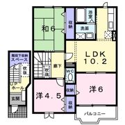 アンソレイエ瓜生Aの間取り画像