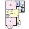 クレストール・KAWADEの間取り画像