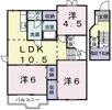 D．パレス ウイリアム Bの間取り画像
