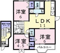 ソレアード Ⅱの間取り画像