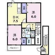 メゾンサンパティーク Bの間取り画像