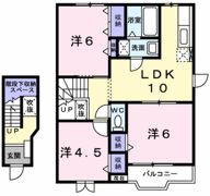 サンビーチ毛見Ⅰの間取り画像