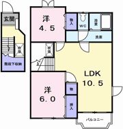リブハウス・ラビット Ⅱの間取り画像