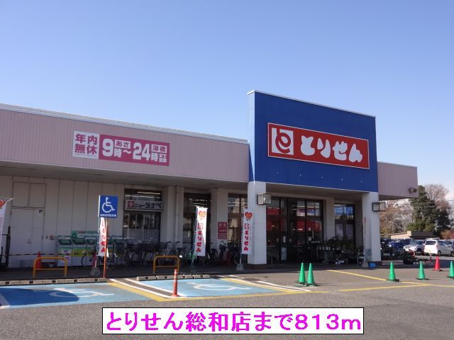 近くのとりせん総和店まで813m（徒歩11分）