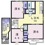 リバーサイド瀬戸Bの間取り画像