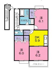 クレストールKIKI Bの間取り画像