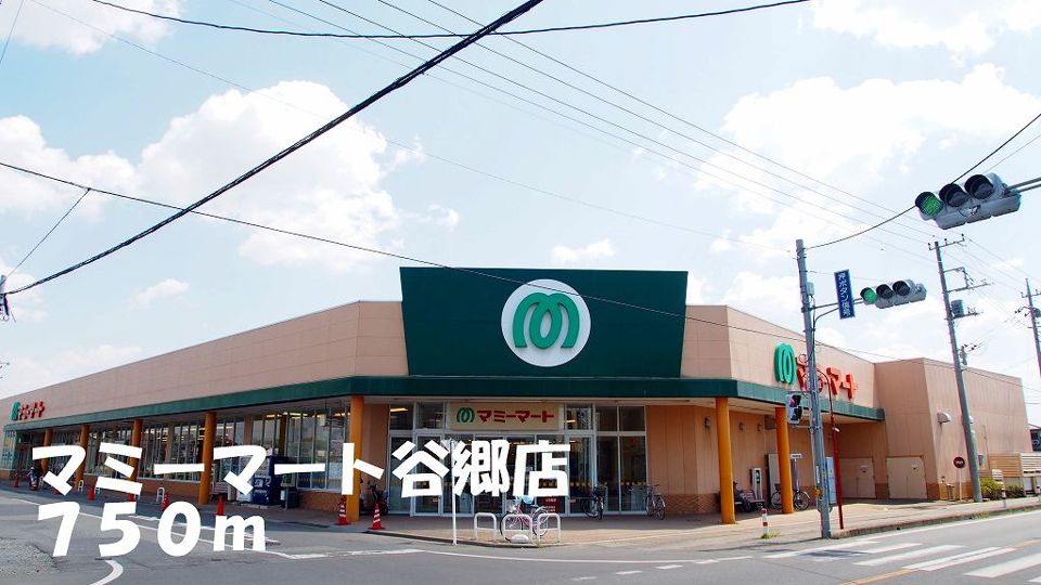 近くのマミーマート谷郷店まで750m(徒歩10分)