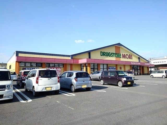 近くのドラッグストアモリ大刀洗店まで1,590m（徒歩20分）