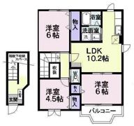 ハピネスヴィレッヂAの間取り画像