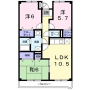 ラルジュウエストの間取り画像