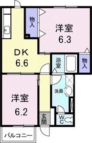 メゾンフルーレ Bの間取り画像