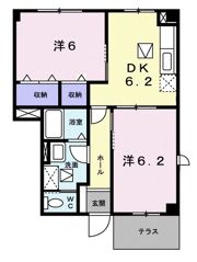 クレールBの間取り画像