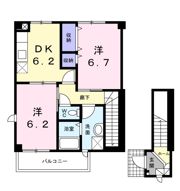 クレールBの間取り画像