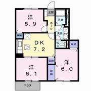 オーブリー鳴門 Bの間取り画像