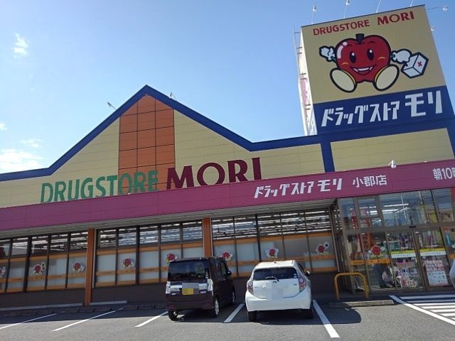 近くのドラッグストアモリ小郡店まで710m（徒歩9分）