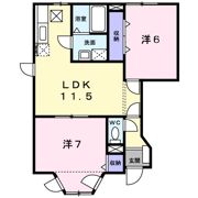 レーベン中畝 Bの間取り画像