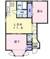 レーベン中畝 Bの間取り画像
