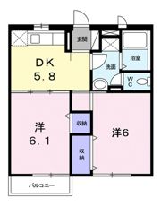 エルディム小栗の間取り画像