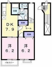 ハイム高岡 Iの間取り画像