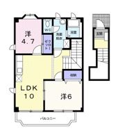エストレーブ里の間取り画像