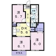 オーブリー高山Aの間取り画像