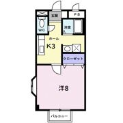 フラット浜野の間取り画像